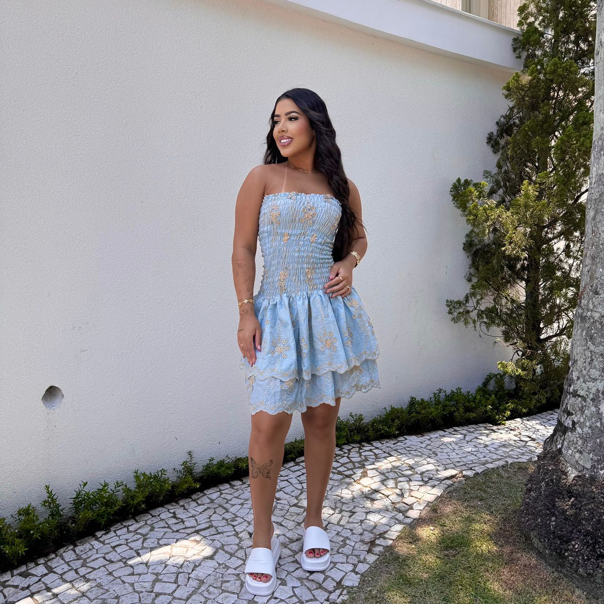 Vestido tubinho cigano