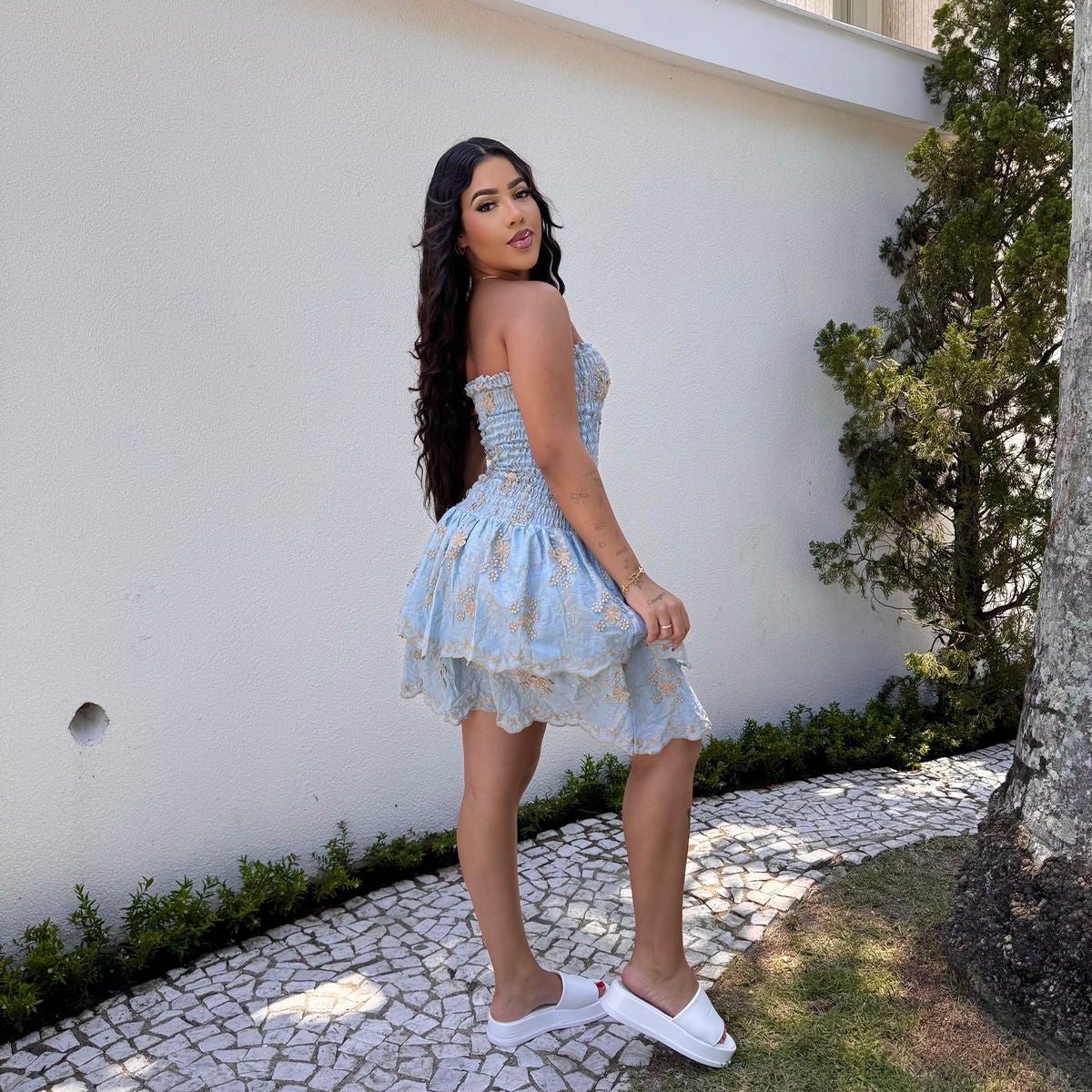 Vestido tubinho cigano